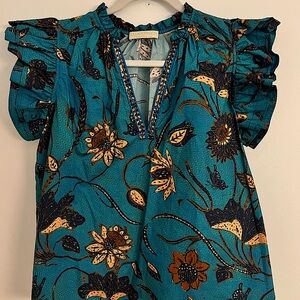 Ulla Johnson Elena Top in Lagoon, size 8